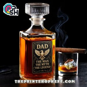Dad My Man My Myth The Legend Whiskey Bottle