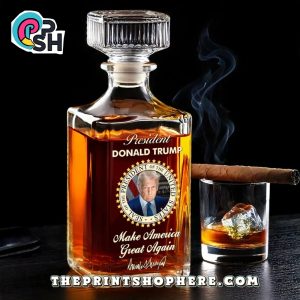 Distilled For Patriots Patriotic Pride Glass Whiskey Bottle