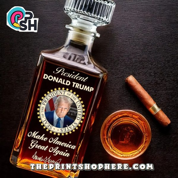 Distilled For Patriots Patriotic Pride Glass Whiskey Bottle