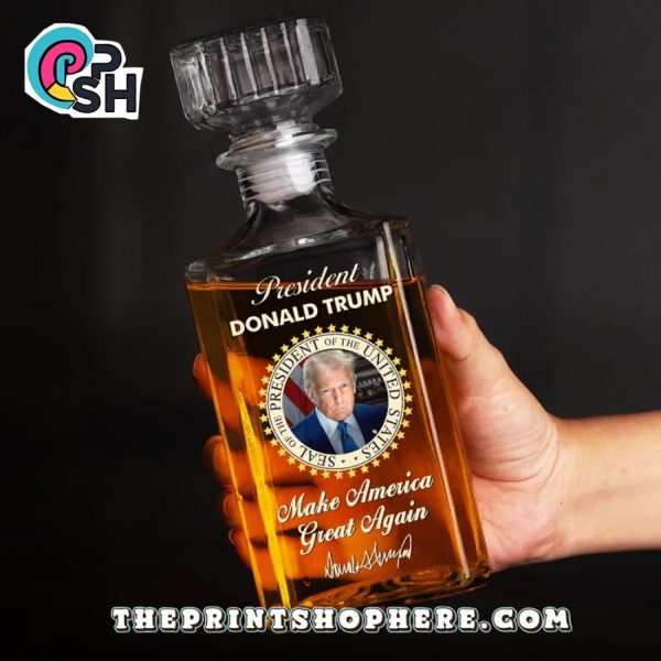 Distilled For Patriots Patriotic Pride Glass Whiskey Bottle