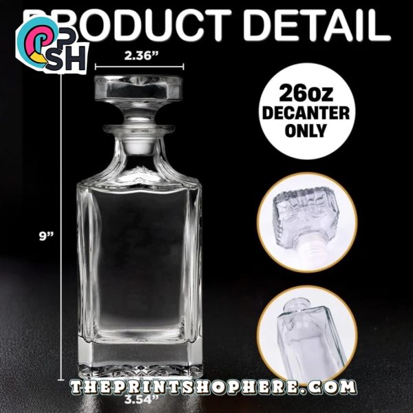 Distilled In Freedom Glass Whiskey Bottle
