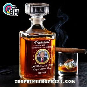 Donald J.Trump Keep America Frist Whiskey Bottle