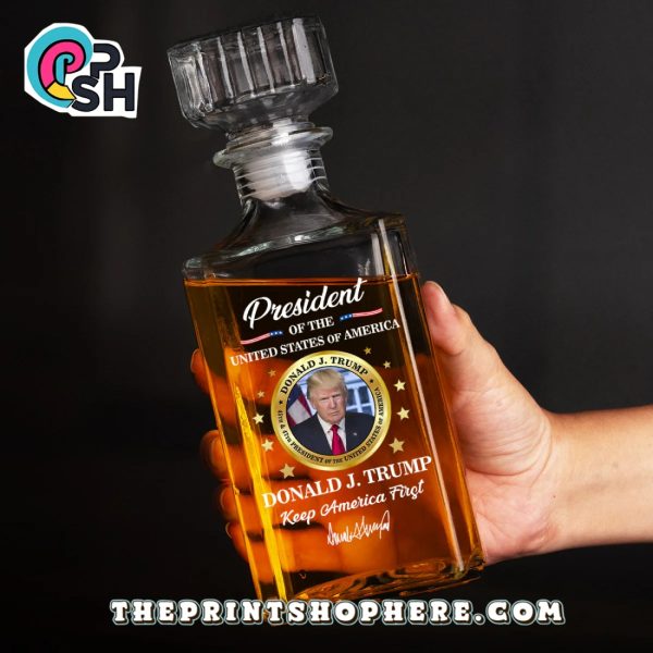 Donald J.Trump Keep America Frist Whiskey Bottle