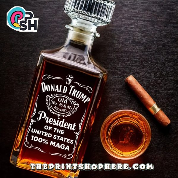 Donald Trump President Of The US Whiskey Bottle