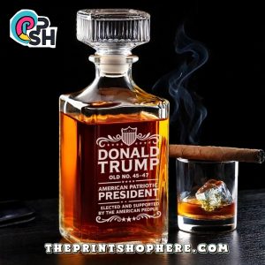 Donald Trump Whiskey Bottle, US Patriotic Pride Gifts