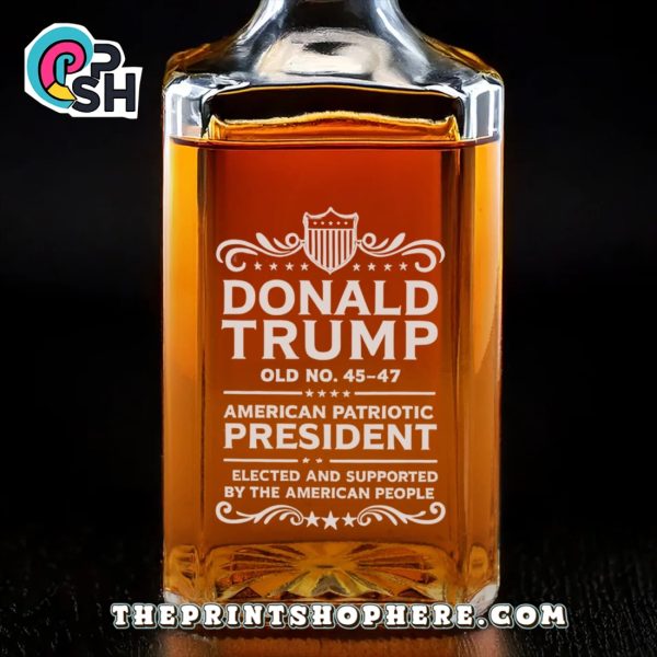 Donald Trump Whiskey Bottle, US Patriotic Pride Gifts