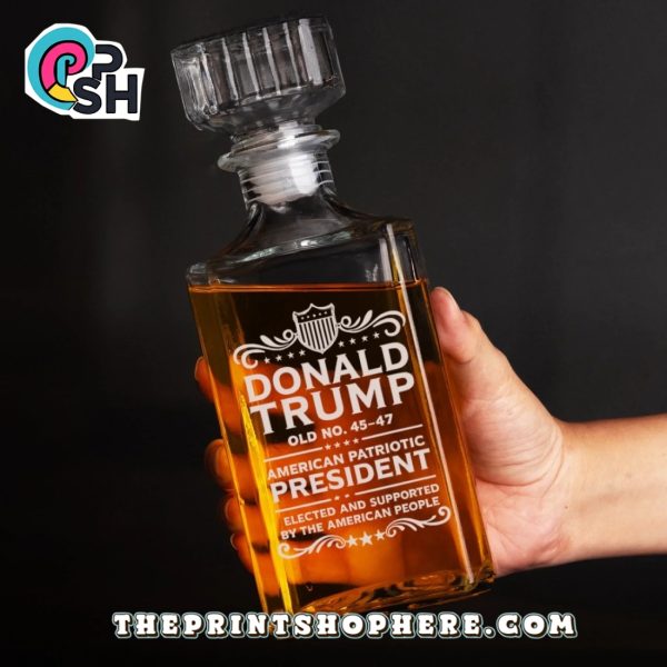 Donald Trump Whiskey Bottle, US Patriotic Pride Gifts