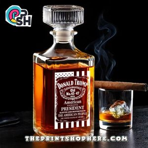 Elected & Supported US Patriotic Pride Whiskey Bottle