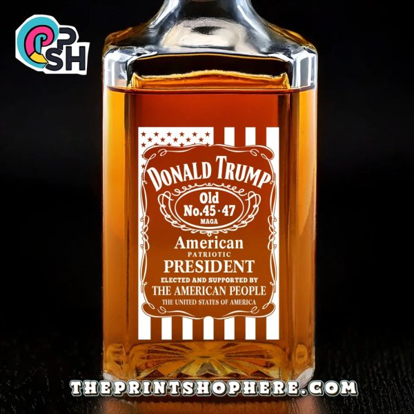 Elected & Supported US Patriotic Pride Whiskey Bottle