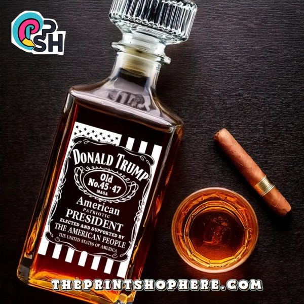 Elected & Supported US Patriotic Pride Whiskey Bottle