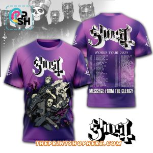 Ghost Message World Tour 2025 From The Clergy Shirt