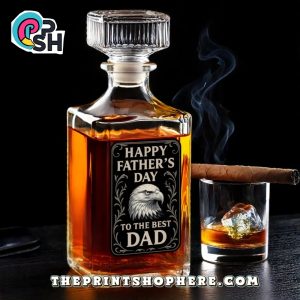 Happy Father’s Day To The Best Dad Whiskey Bottle