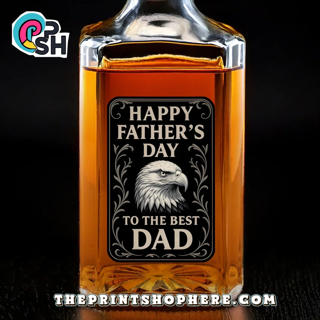 Happy Father’s Day To The Best Dad Whiskey Bottle Happy Father’s Day To The Best Dad Whiskey Bottle