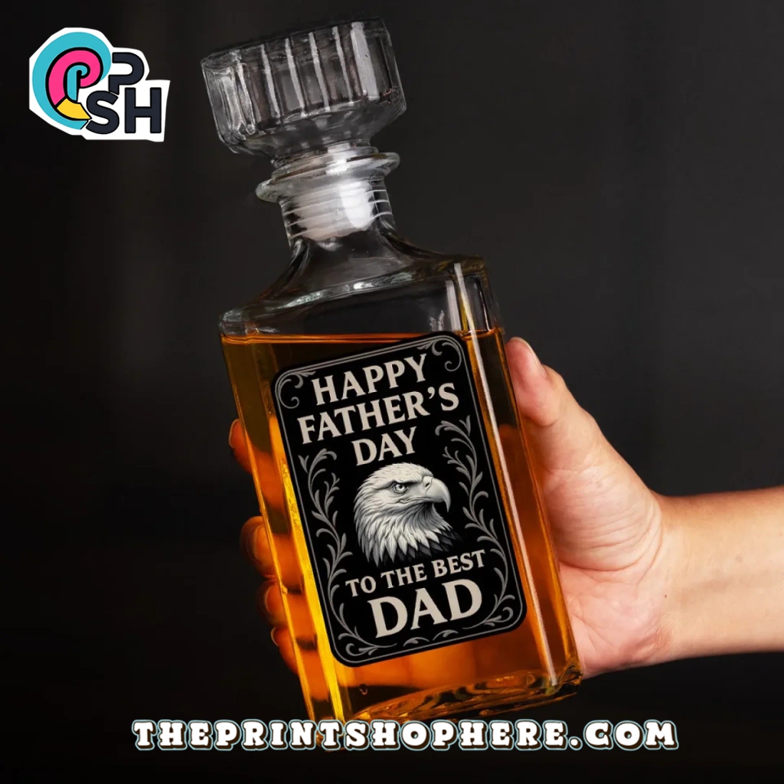Happy Father’s Day To The Best Dad Whiskey Bottle Happy Father’s Day To The Best Dad Whiskey Bottle