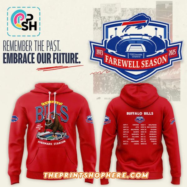 Highmark Stadium Farewell Season 2025 Red Hoodie