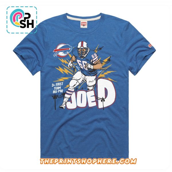 Homage Buffalo Bills Joe D Delamielleure Caricature T-Shirt