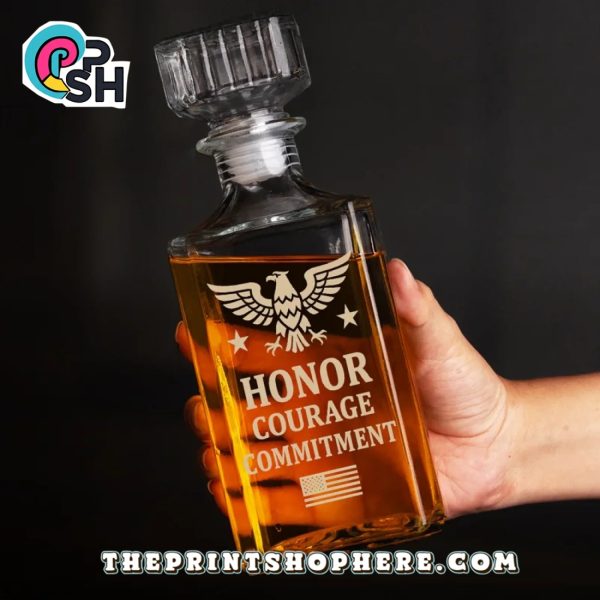 Honor, Courage, And Commitment Whiskey Bottle