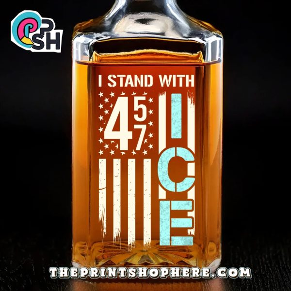 I Stand With 45 47 Republican State Glass Whiskey Decanter