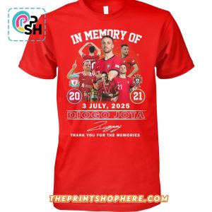 In Memory Of Diogo Jota Thank You For The Memories T-Shirt