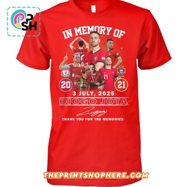 In Memory Of Diogo Jota Thank You For The Memories T-Shirt