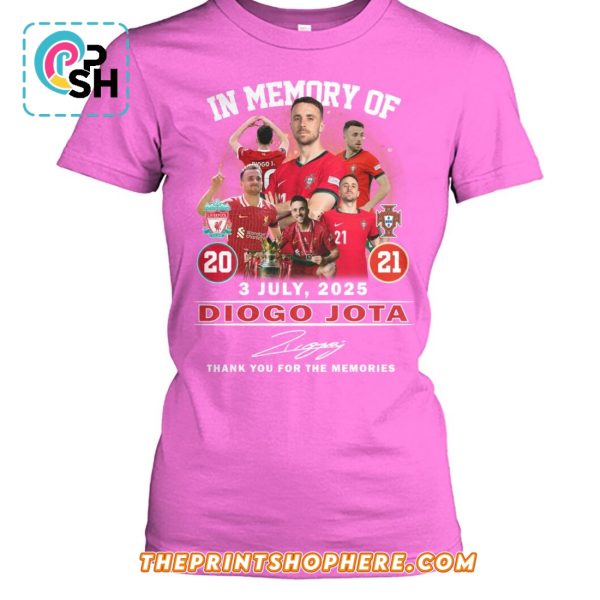 In Memory Of Diogo Jota Thank You For The Memories T-Shirt