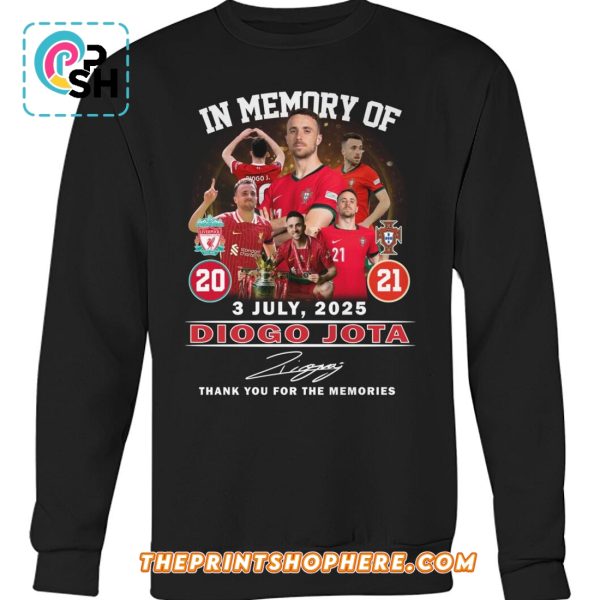 In Memory Of Diogo Jota Thank You For The Memories T-Shirt