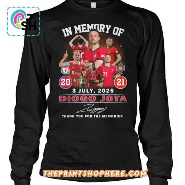 In Memory Of Diogo Jota Thank You For The Memories T-Shirt