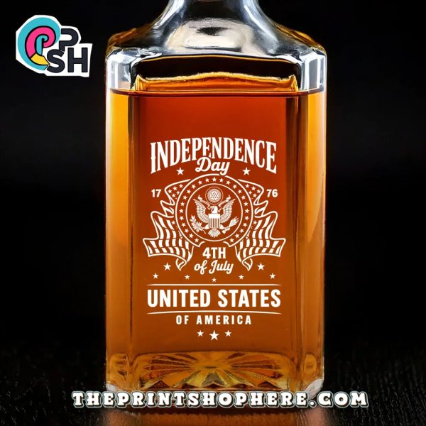 Independence Day 4th Of July Whiskey Bottle