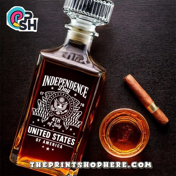 Independence Day 4th Of July Whiskey Bottle