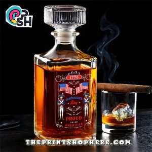Independence Day Proud To Be American Whiskey Bottle