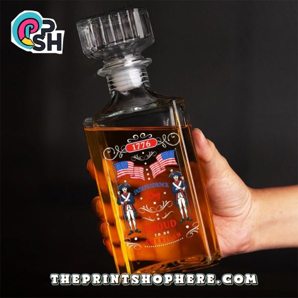 Independence Day Proud To Be American Whiskey Bottle
