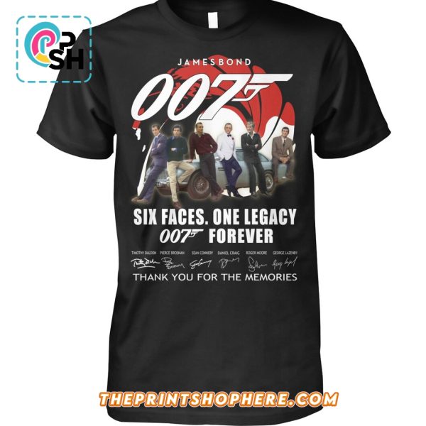James Bond 007 Thank You For The Memories Signatures T-Shirt