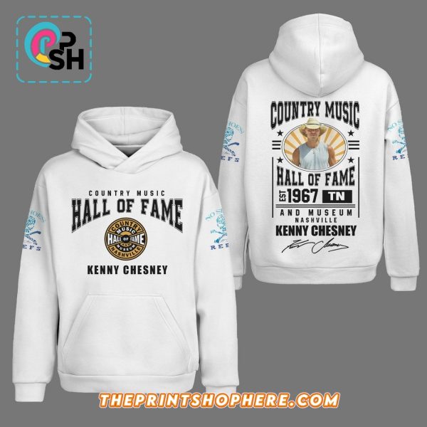 Kenny Chesney Hall Of Fame Signatures White Hoodie