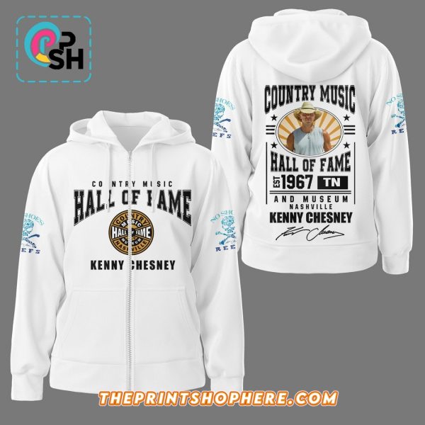 Kenny Chesney Hall Of Fame Signatures White Hoodie