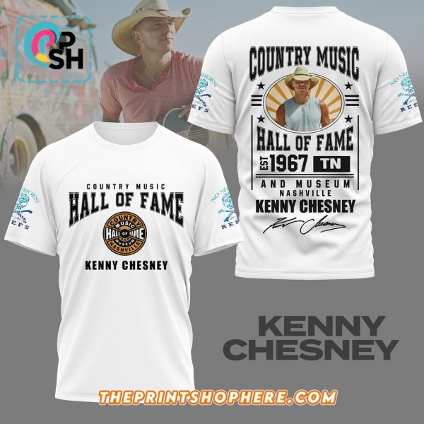 Kenny Chesney Hall Of Fame Signatures White Hoodie