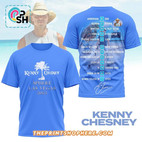 Kenny Chesney Sphere Las Vegas 2025 Blue Shirt