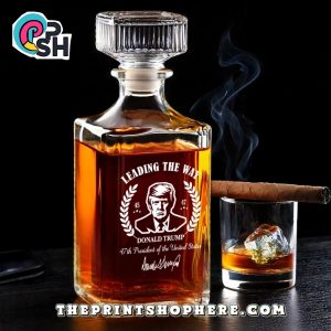 Leading The Way Trump Glass Whiskey Bottle