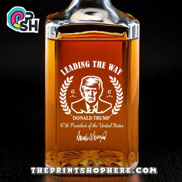 Leading The Way Trump Glass Whiskey Bottle