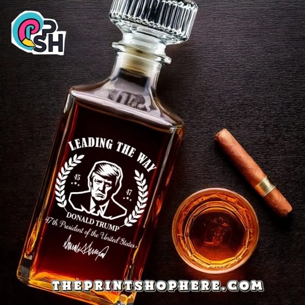 Leading The Way Trump Glass Whiskey Bottle