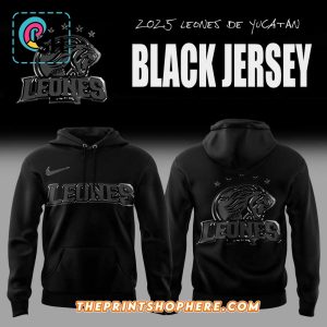 Leones de Yucatán De vuelta en Sudadera con Capucha Negra Hoodie