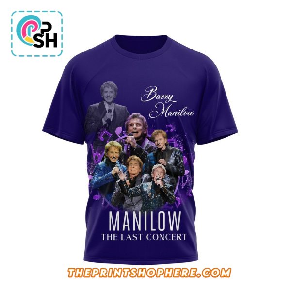 Manilow The Last Concerts Signatures Navy Shirt