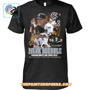 Mark Buehrle Thank You For The Memories Signatures T-Shirt