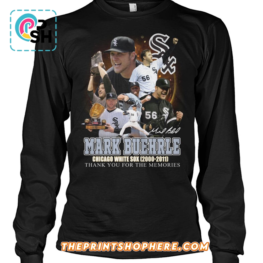 Mark Buehrle Thank You For The Memories Signatures T-Shirt Mark Buehrle Thank You For The Memories Signatures T-Shirt
