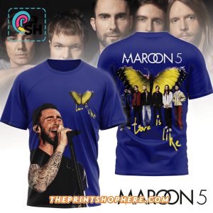 Maroon 5 Love Is Like Blue Shirt