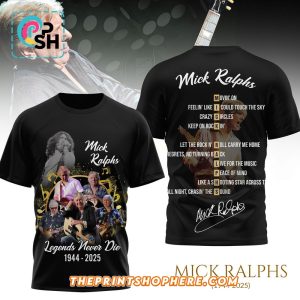 Mick Ralphs Legends Never Die 1944 – 2025 Signatures Shirt