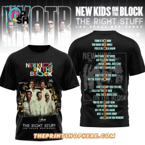 NKOTB The Right Stuff Signatures Black Shirt