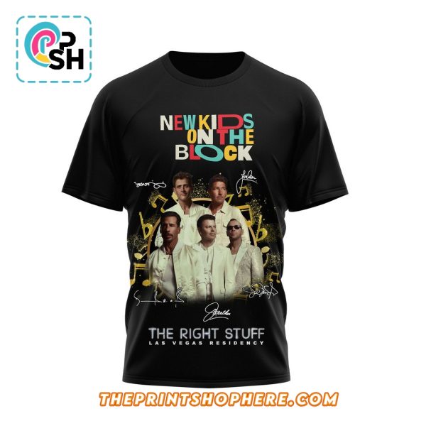NKOTB The Right Stuff Signatures Black Shirt