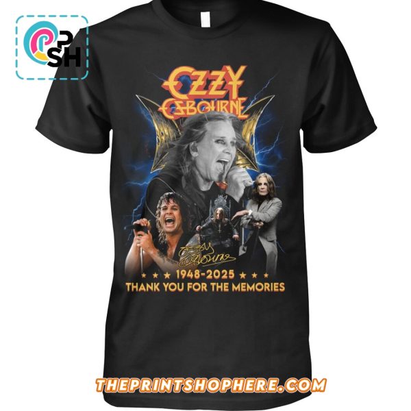 Ozzy Osbourne 1948 – 2025 Thank You For The Memories T-Shirt