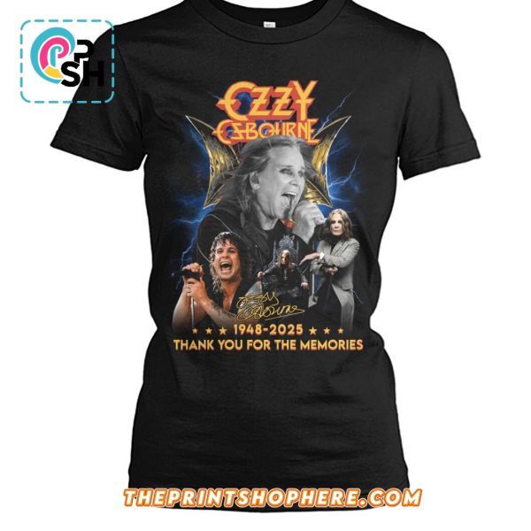 Ozzy Osbourne 1948 – 2025 Thank You For The Memories T-Shirt