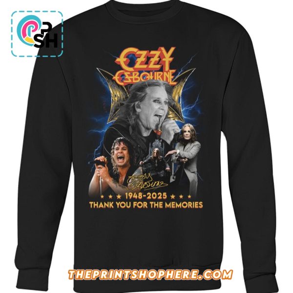 Ozzy Osbourne 1948 – 2025 Thank You For The Memories T-Shirt